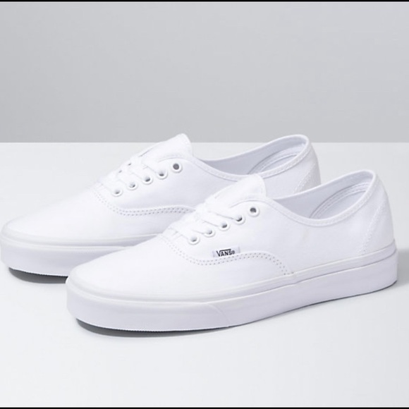 white laceup vans